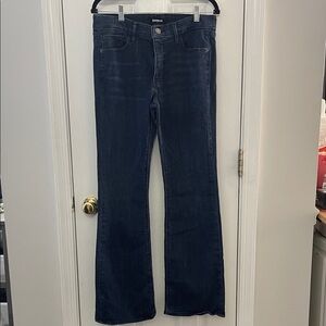 Express Dark Blue Flare Jeans